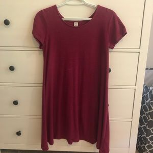 Magenta colored swing dress